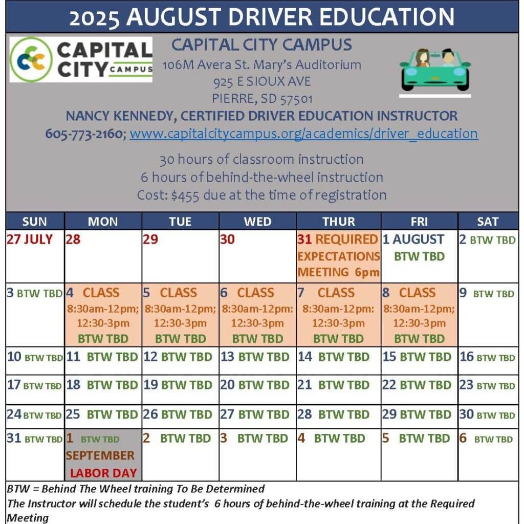 2025dred calendarnancy august